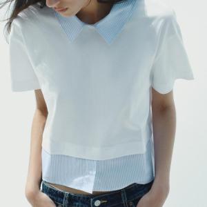 STRIPED COMBINED T-SHIRT