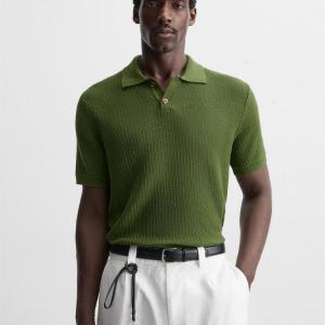 TEXTURED KNIT POLO SHIRT