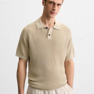 TEXTURED KNIT POLO SHIRT