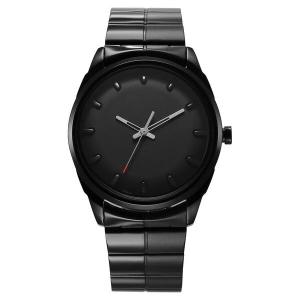 Black Dial Black Stainless Steel Strap Watch