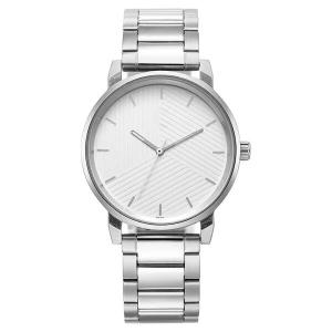 White Dial Metal Strap Watch for Guys