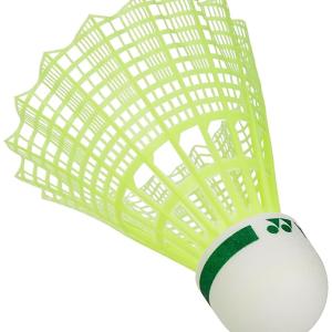 Nylon Shuttlecock, Yellow, Pack of 6
