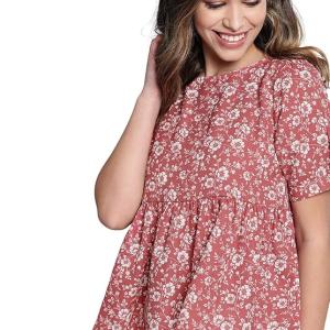 Women’s Floral Print Modern Fit Tunic Shirt
