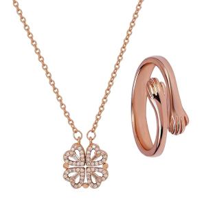 Anti-Tarnish Clover Design Jewellery Gift Set