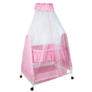 Spacious Swinging Baby Cradle with Mosquito Net