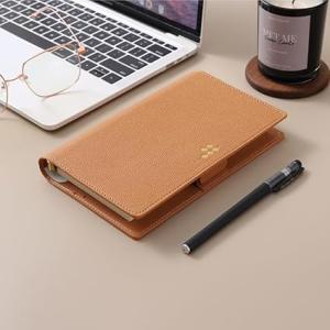 Premium Golden Ring Binder Organizer with Dual Shade Design, Magnetic Closure, Card Holder, Pen & Gift Box – Light Brown