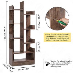 Open Wooden Bookshelf