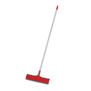Telescopic Standee Floor Wiper | Adjustable Handle with Durable Rubber Blade (Red & Grey)